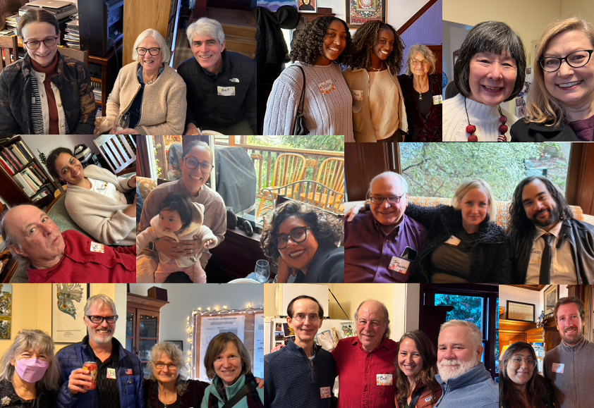 2025 Holiday Party collage collage of SF Bay PSR members at our holiday party